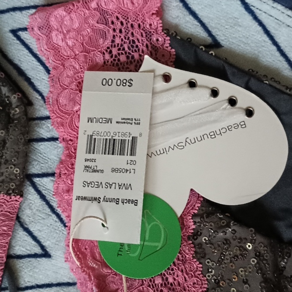 Beach Bunny Viva Las Vegas NWT SM top MD Full Coverage Bottom - Picture 7 of 14